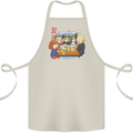 Chibi Anime Friends Drinking Beer Cotton Apron 100% Organic Natural