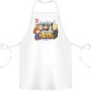 Chibi Anime Friends Drinking Beer Cotton Apron 100% Organic White
