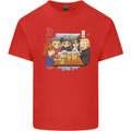 Chibi Anime Friends Drinking Beer Kids T-Shirt Childrens Red