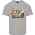 Chibi Anime Friends Drinking Beer Kids T-Shirt Childrens Sports Grey