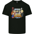Chibi Anime Friends Drinking Beer Mens Cotton T-Shirt Tee Top Black