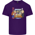 Chibi Anime Friends Drinking Beer Mens Cotton T-Shirt Tee Top Purple