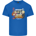 Chibi Anime Friends Drinking Beer Mens Cotton T-Shirt Tee Top Royal Blue