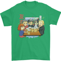 Chibi Anime Friends Drinking Beer Mens T-Shirt Cotton Gildan Irish Green