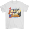 Chibi Anime Friends Drinking Beer Mens T-Shirt Cotton Gildan White