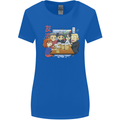Chibi Anime Friends Drinking Beer Womens Wider Cut T-Shirt Royal Blue