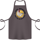 Chickens Poo My Breakfast Funny Food Eggs Cotton Apron 100% Organic Dark Grey