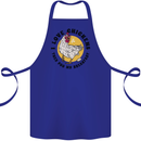 Chickens Poo My Breakfast Funny Food Eggs Cotton Apron 100% Organic Royal Blue