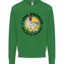 Chickens Poo My Breakfast Funny Food Eggs Kids Sweatshirt Jumper Irish Green