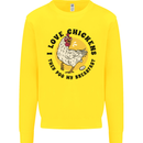 Chickens Poo My Breakfast Funny Food Eggs Kids Sweatshirt Jumper Yellow