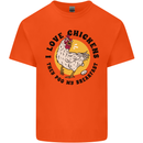 Chickens Poo My Breakfast Funny Food Eggs Kids T-Shirt Childrens Orange