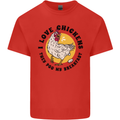 Chickens Poo My Breakfast Funny Food Eggs Kids T-Shirt Childrens Red