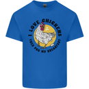 Chickens Poo My Breakfast Funny Food Eggs Kids T-Shirt Childrens Royal Blue