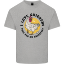 Chickens Poo My Breakfast Funny Food Eggs Kids T-Shirt Childrens Sports Grey