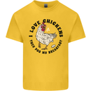 Chickens Poo My Breakfast Funny Food Eggs Kids T-Shirt Childrens Yellow