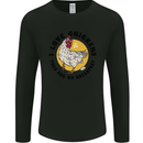 Chickens Poo My Breakfast Funny Food Eggs Mens Long Sleeve T-Shirt Black