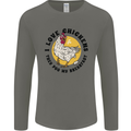 Chickens Poo My Breakfast Funny Food Eggs Mens Long Sleeve T-Shirt Charcoal