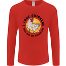 Chickens Poo My Breakfast Funny Food Eggs Mens Long Sleeve T-Shirt Red