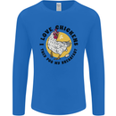 Chickens Poo My Breakfast Funny Food Eggs Mens Long Sleeve T-Shirt Royal Blue