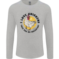 Chickens Poo My Breakfast Funny Food Eggs Mens Long Sleeve T-Shirt Sports Grey