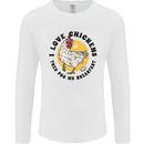 Chickens Poo My Breakfast Funny Food Eggs Mens Long Sleeve T-Shirt White