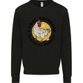 Chickens Poo My Breakfast Funny Food Eggs Mens Sweatshirt Jumper Black