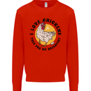 Chickens Poo My Breakfast Funny Food Eggs Mens Sweatshirt Jumper Bright Red