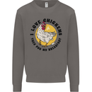 Chickens Poo My Breakfast Funny Food Eggs Mens Sweatshirt Jumper Charcoal