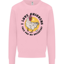 Chickens Poo My Breakfast Funny Food Eggs Mens Sweatshirt Jumper Light Pink