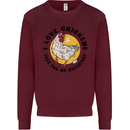 Chickens Poo My Breakfast Funny Food Eggs Mens Sweatshirt Jumper Maroon