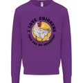 Chickens Poo My Breakfast Funny Food Eggs Mens Sweatshirt Jumper Purple