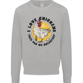 Chickens Poo My Breakfast Funny Food Eggs Mens Sweatshirt Jumper Sports Grey