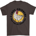 Chickens Poo My Breakfast Funny Food Eggs Mens T-Shirt Cotton Gildan Dark Chocolate