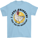 Chickens Poo My Breakfast Funny Food Eggs Mens T-Shirt Cotton Gildan Light Blue