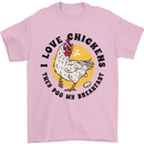 Chickens Poo My Breakfast Funny Food Eggs Mens T-Shirt Cotton Gildan Light Pink