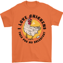 Chickens Poo My Breakfast Funny Food Eggs Mens T-Shirt Cotton Gildan Orange