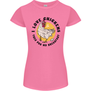 Chickens Poo My Breakfast Funny Food Eggs Womens Petite Cut T-Shirt Azalea