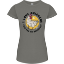 Chickens Poo My Breakfast Funny Food Eggs Womens Petite Cut T-Shirt Charcoal