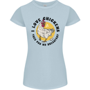 Chickens Poo My Breakfast Funny Food Eggs Womens Petite Cut T-Shirt Light Blue