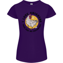 Chickens Poo My Breakfast Funny Food Eggs Womens Petite Cut T-Shirt Purple