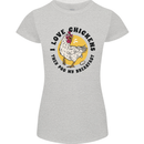 Chickens Poo My Breakfast Funny Food Eggs Womens Petite Cut T-Shirt Sports Grey