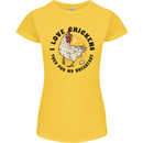 Chickens Poo My Breakfast Funny Food Eggs Womens Petite Cut T-Shirt Yellow