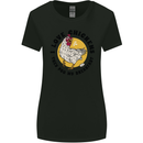 Chickens Poo My Breakfast Funny Food Eggs Womens Wider Cut T-Shirt Black