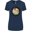 Chickens Poo My Breakfast Funny Food Eggs Womens Wider Cut T-Shirt Navy Blue