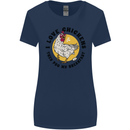 Chickens Poo My Breakfast Funny Food Eggs Womens Wider Cut T-Shirt Navy Blue