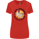 Chickens Poo My Breakfast Funny Food Eggs Womens Wider Cut T-Shirt Red