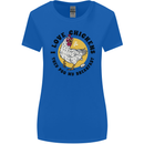 Chickens Poo My Breakfast Funny Food Eggs Womens Wider Cut T-Shirt Royal Blue