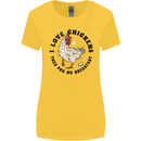 Chickens Poo My Breakfast Funny Food Eggs Womens Wider Cut T-Shirt Yellow