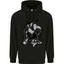 Chilled Out Chimp Chimpanzee Monkey Childrens Kids Hoodie Black