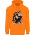 Chilled Out Chimp Chimpanzee Monkey Childrens Kids Hoodie Orange